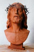 Busto de Cristo en terracota