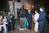 D. Ramón Luis Valcárcel inaugurando la primera obra de la Vía del Arte