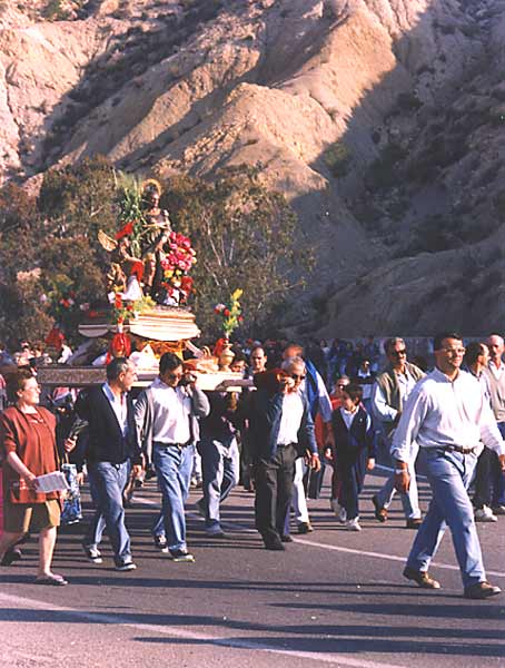 Romería subiendo "el puerto"