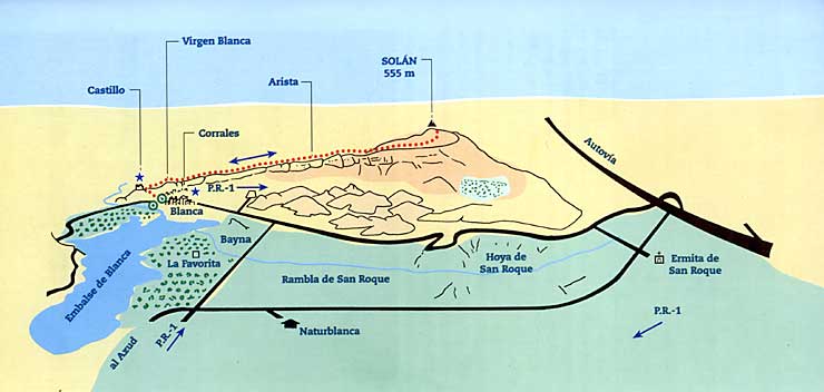 Mapa del itinerario