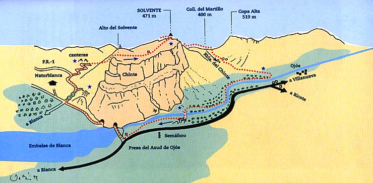 Mapa del itinerario